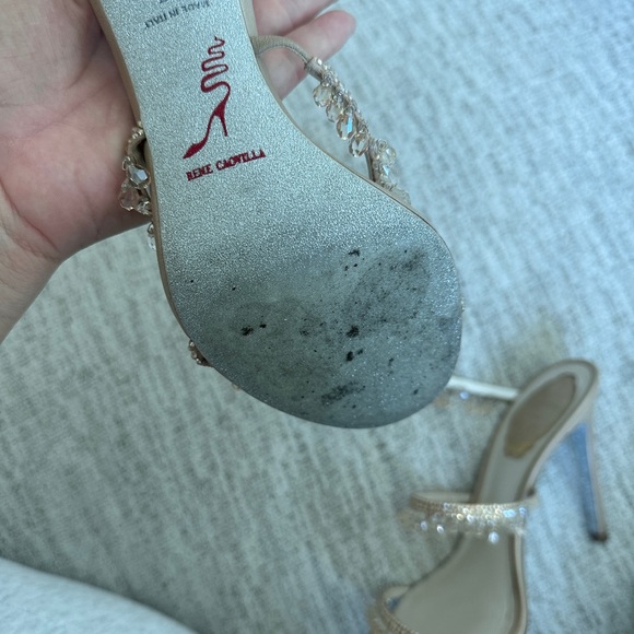 Rene Caovilla- Chandelier Embellished Leather Wrap Sandals - Picture 8 of 11